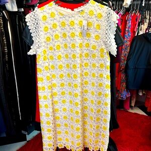 J crew  collection women 12 crochet flower dress NWT